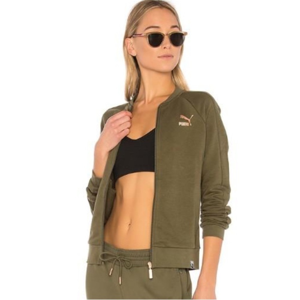 VtG Puma Low Rise Archival Puma women's explosive tear away pants OLIVE GREEN - Picture 4 of 11